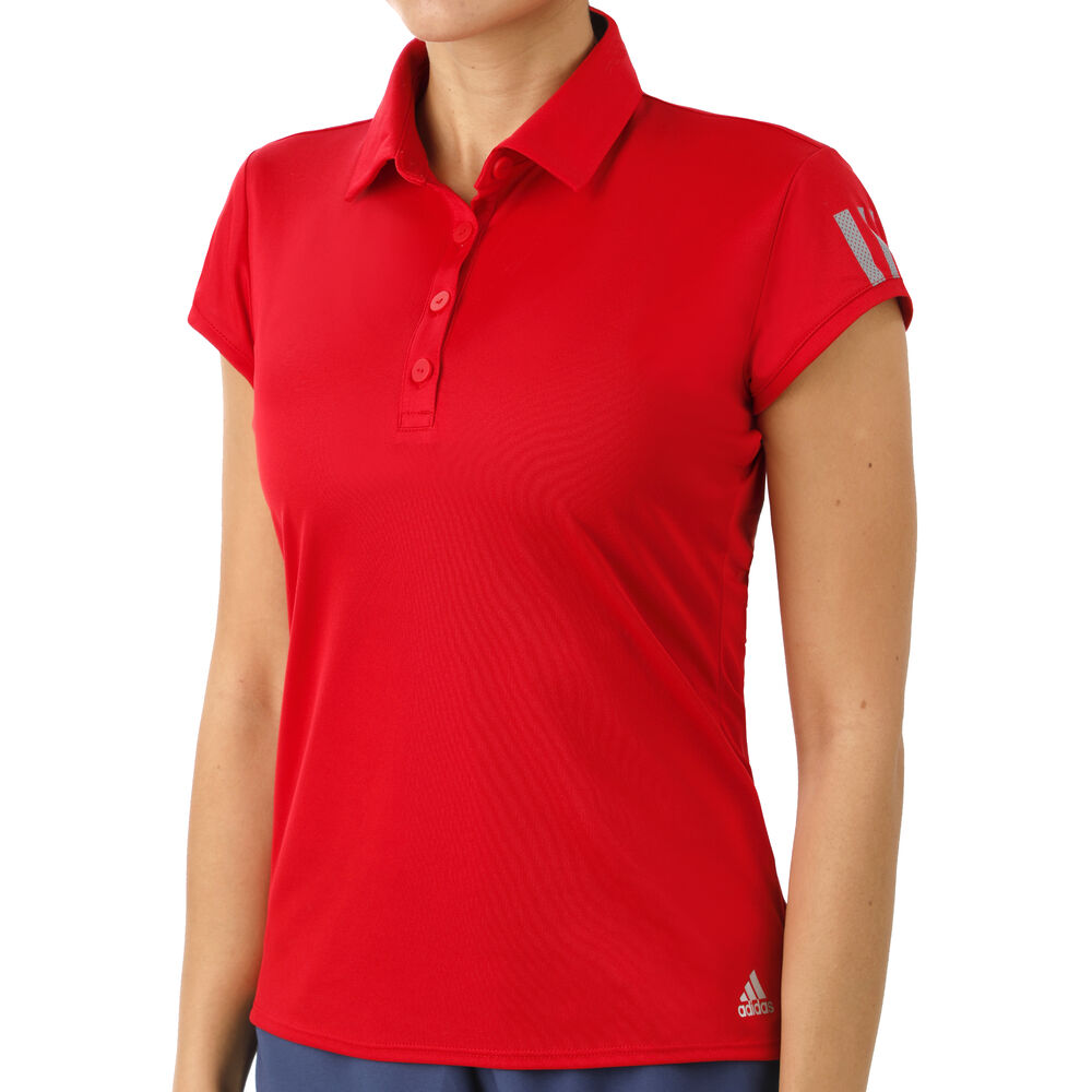 adidas Club 3-Stripes Polo Femmes - Rouge , Gris