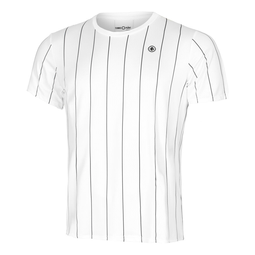 Tennis-Point Stripes T-shirt Edition Spéciale Hommes - Blanc , Noir
