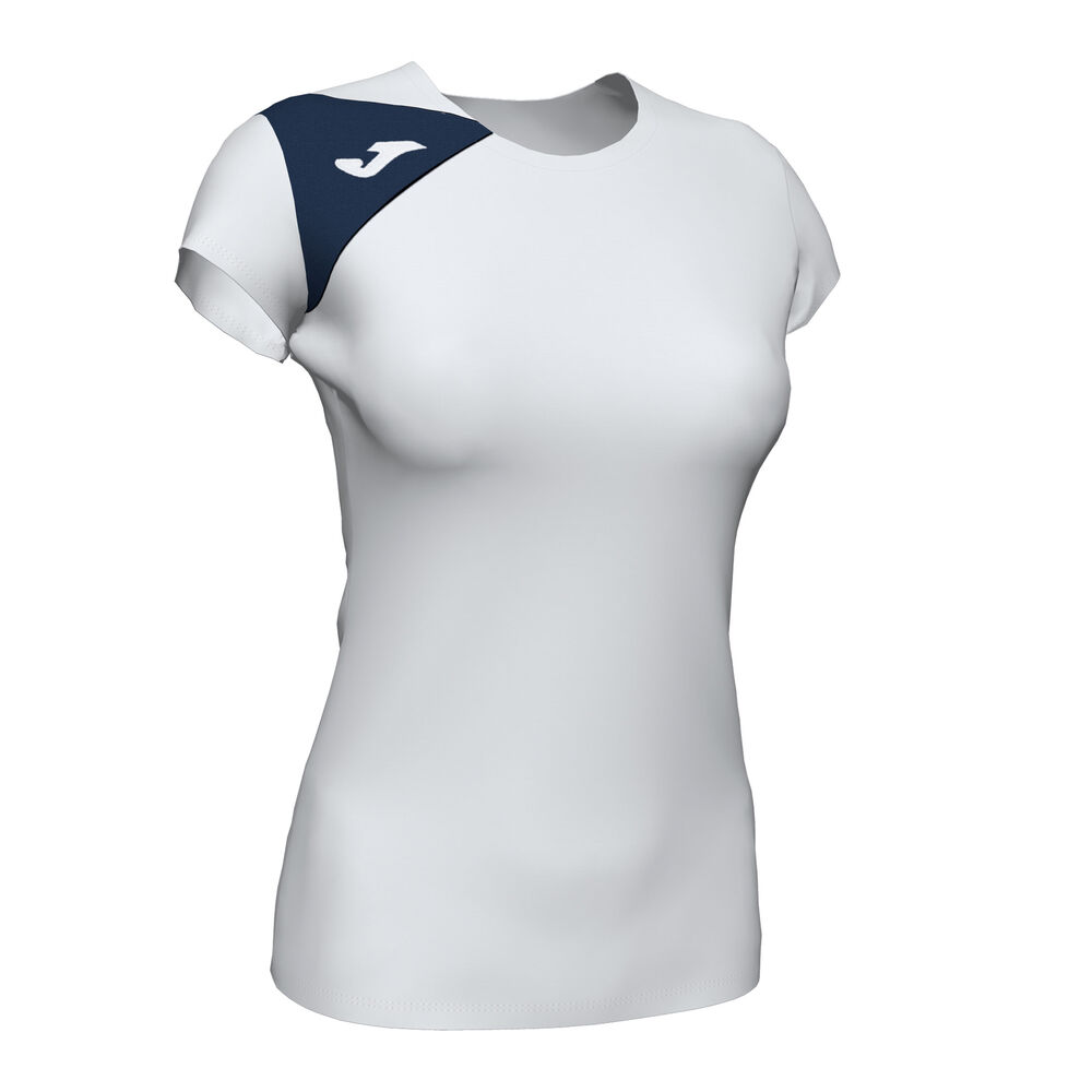Joma Spike II T-shirt Femmes - Blanc , Bleu Foncé