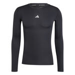 Vêtements adidas adidas TechFit Haut Manches Longues Hommes-Noir