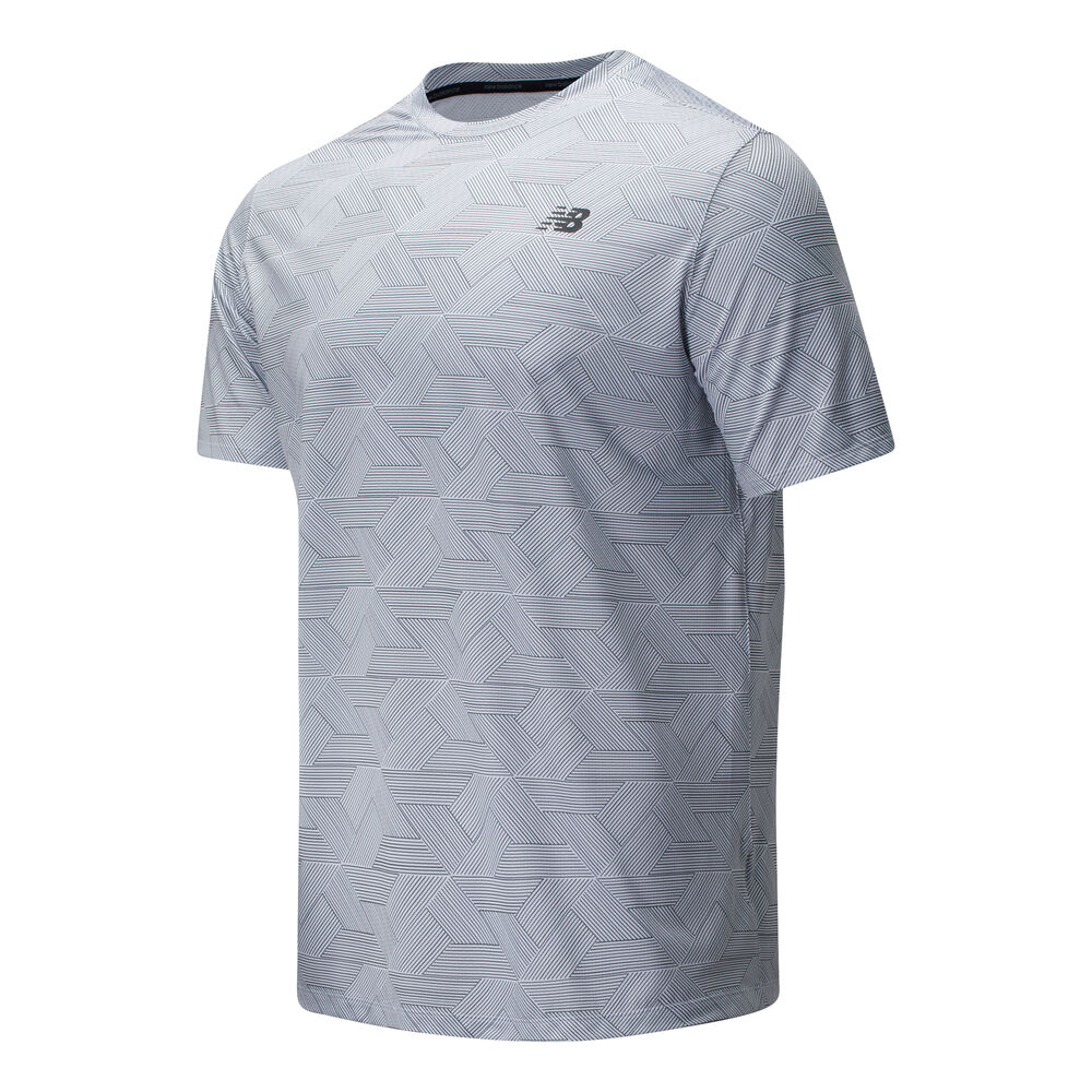 New Balance Rally Crew T-shirt Hommes - Gris Clair , Noir