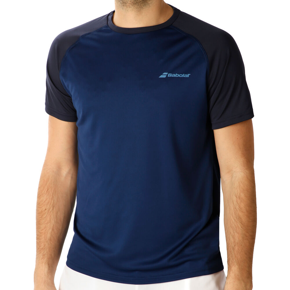 Babolat Play Crew Neck T-shirt Hommes - Bleu Foncé , Bleu