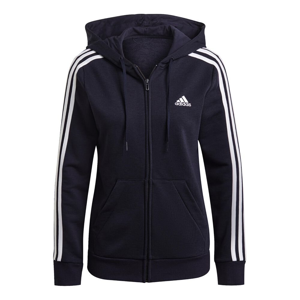 adidas 3-Stripes FT Gilet En Coton Femmes - Bleu Foncé , Blanc