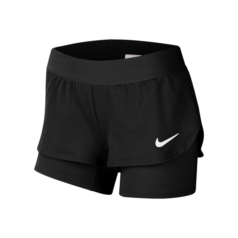 Nike Court Flex Shorts Filles - Noir , Blanc