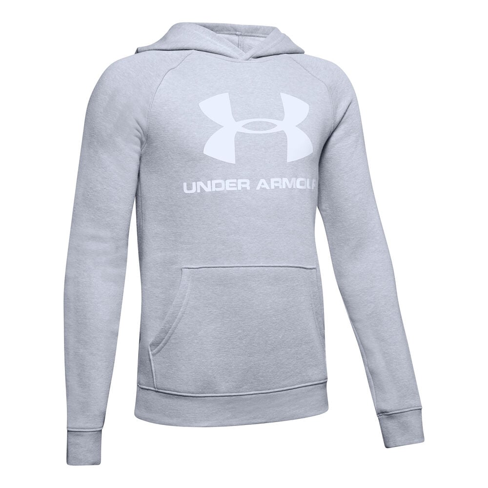 Under Armour Rival Logo Sweat à Capuche Garçons - Gris Clair , Blanc