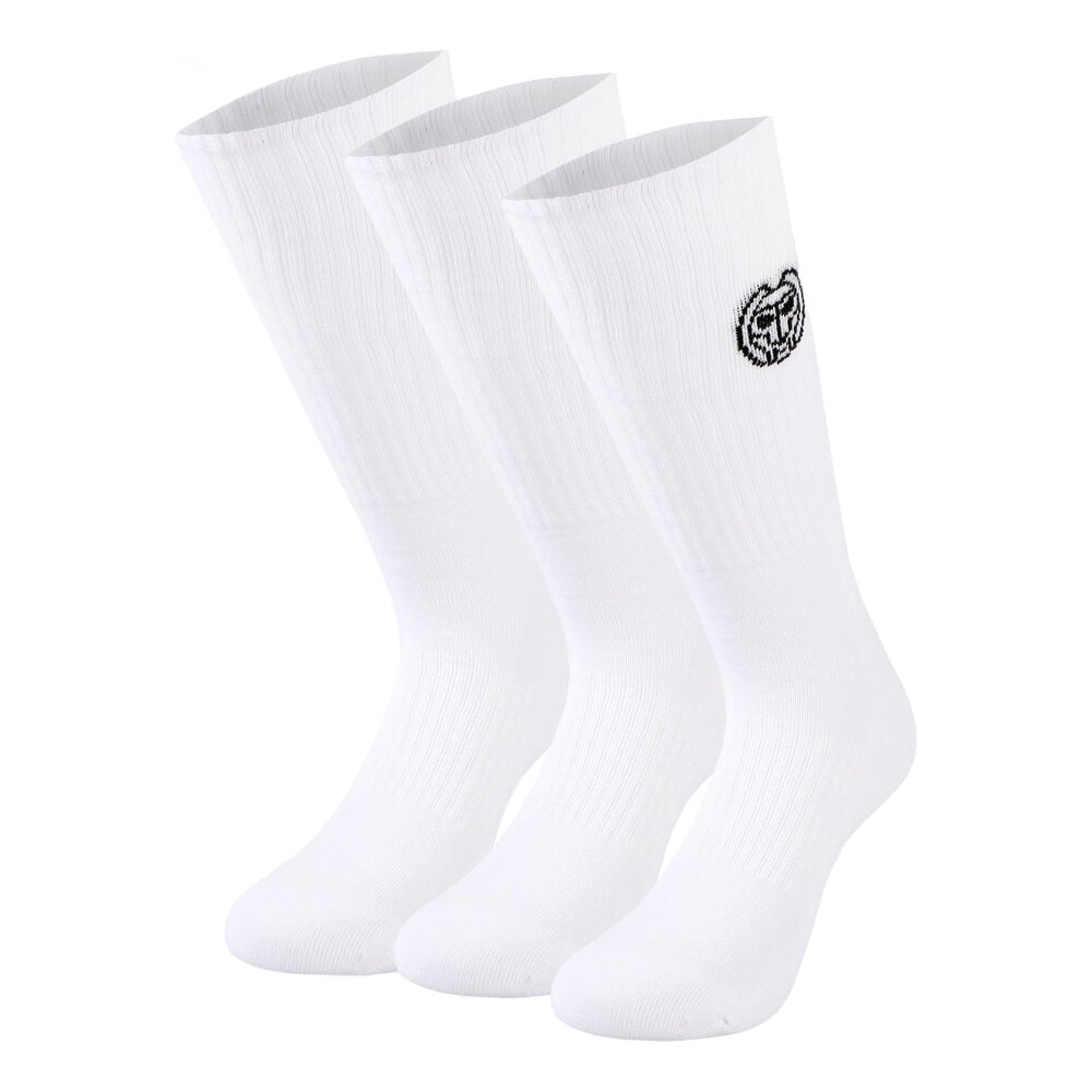 BIDI BADU Matayo Crew Tech Chaussettes De Sport Pack De 3 Hommes - Blanc , Noir