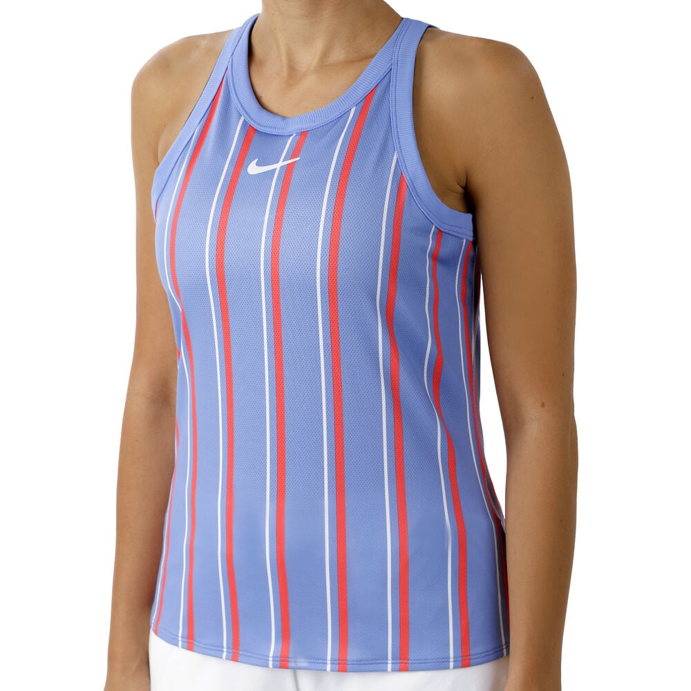 Nike Court Dri-Fit Débardeur Tank Top Femmes - Bleu Clair , Blanc