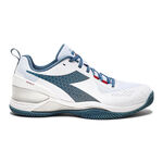 Chaussures de tennis Diadora Diadora Blushield Torneo 2 Chaussure terre battue Hommes - blanc, bleu petrol