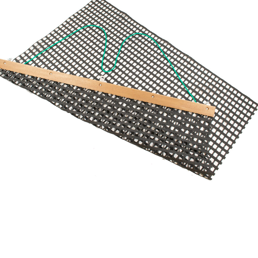 Tegra Tapis De Balayage Avec Baguette En Bois Amovible, Lourd - Marron , Noir Mat