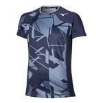 Vêtements de tennis Mizuno Mizuno Daybreakers Shadow Graphic T-shirt Hommes-Gris Foncé