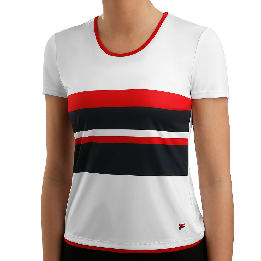 Fila Samira T-shirt Femmes - Blanc , Bleu