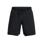 V&ecirc;tements Under Armour Under Armour Launch 5 Inch 2-in-1 Shorts Hommes-Noir