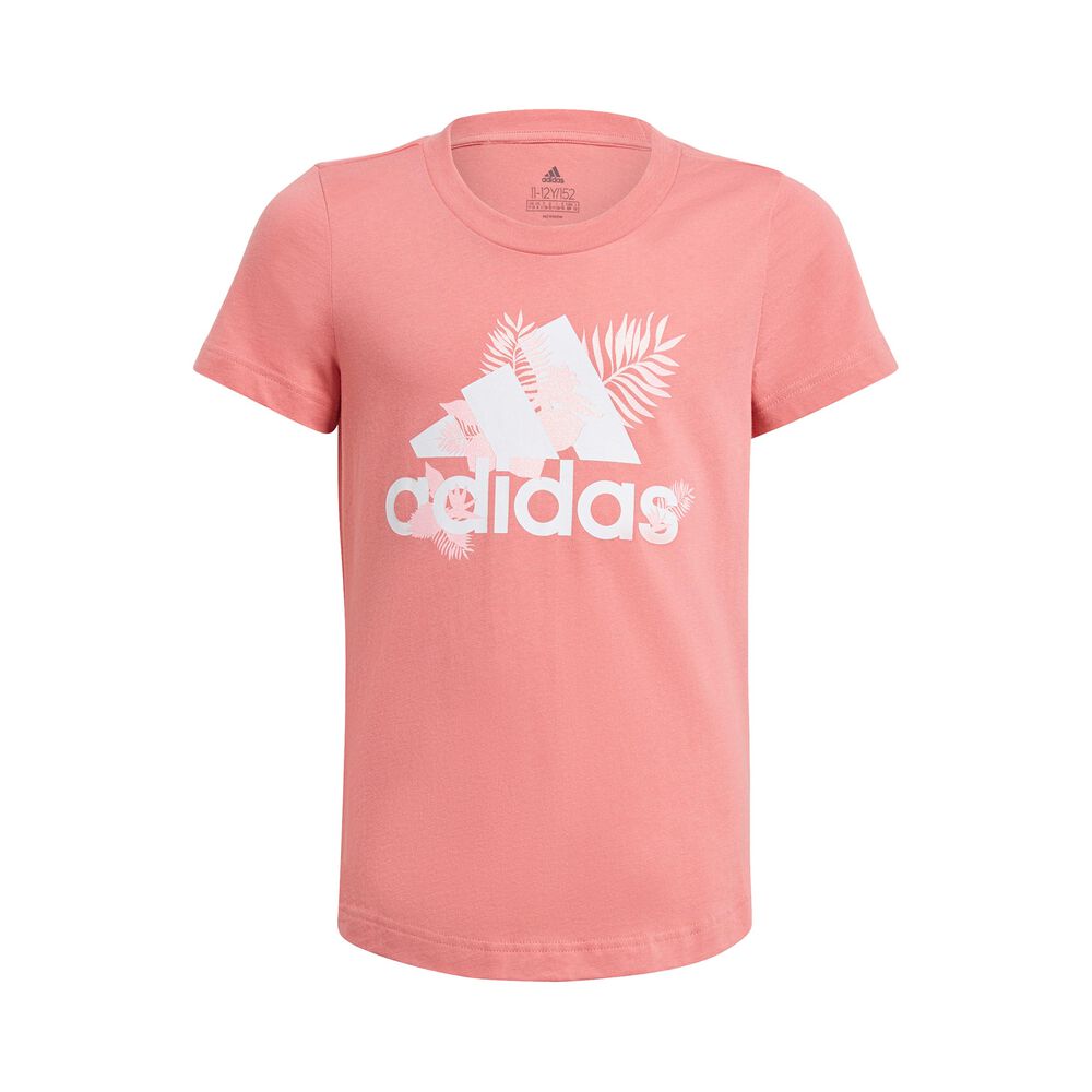 adidas Tropical Badge Of Sport Graphics T-shirt Filles - Rosé, Blanc