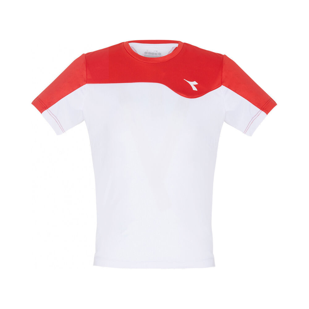 Diadora Team T-shirt Garçons - Blanc , Rouge