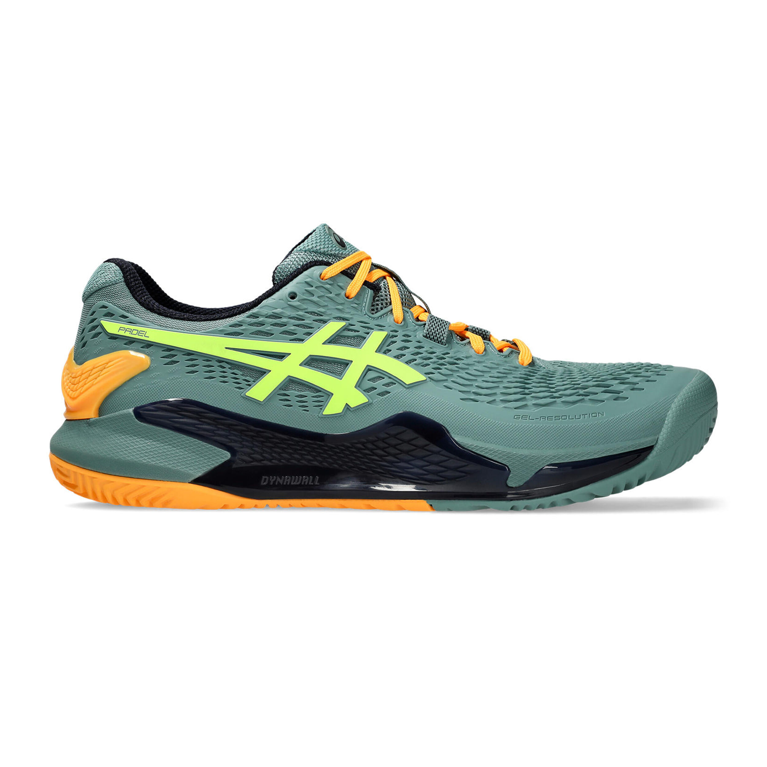 Buy ASICS Gel Resolution 9 Chaussures Padel Hommes Vert Jaunes Fluo online Tennis Point FR