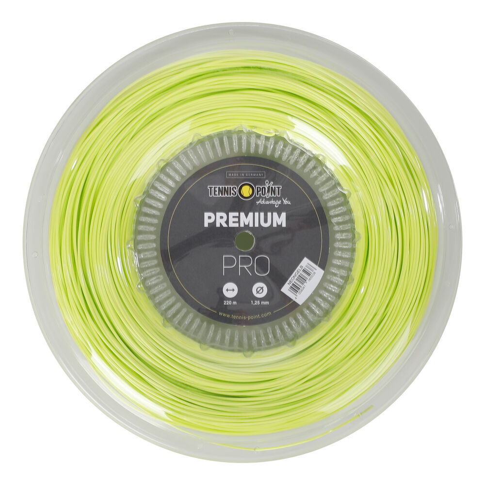 Tennis-Point Premium Pro Bobine Cordage 220m - Jaune Lemon