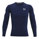 V&ecirc;tements Under Armour Under Armour Heatgear Comp Haut Manches Longues Hommes-Bleu Fonc&eacute;