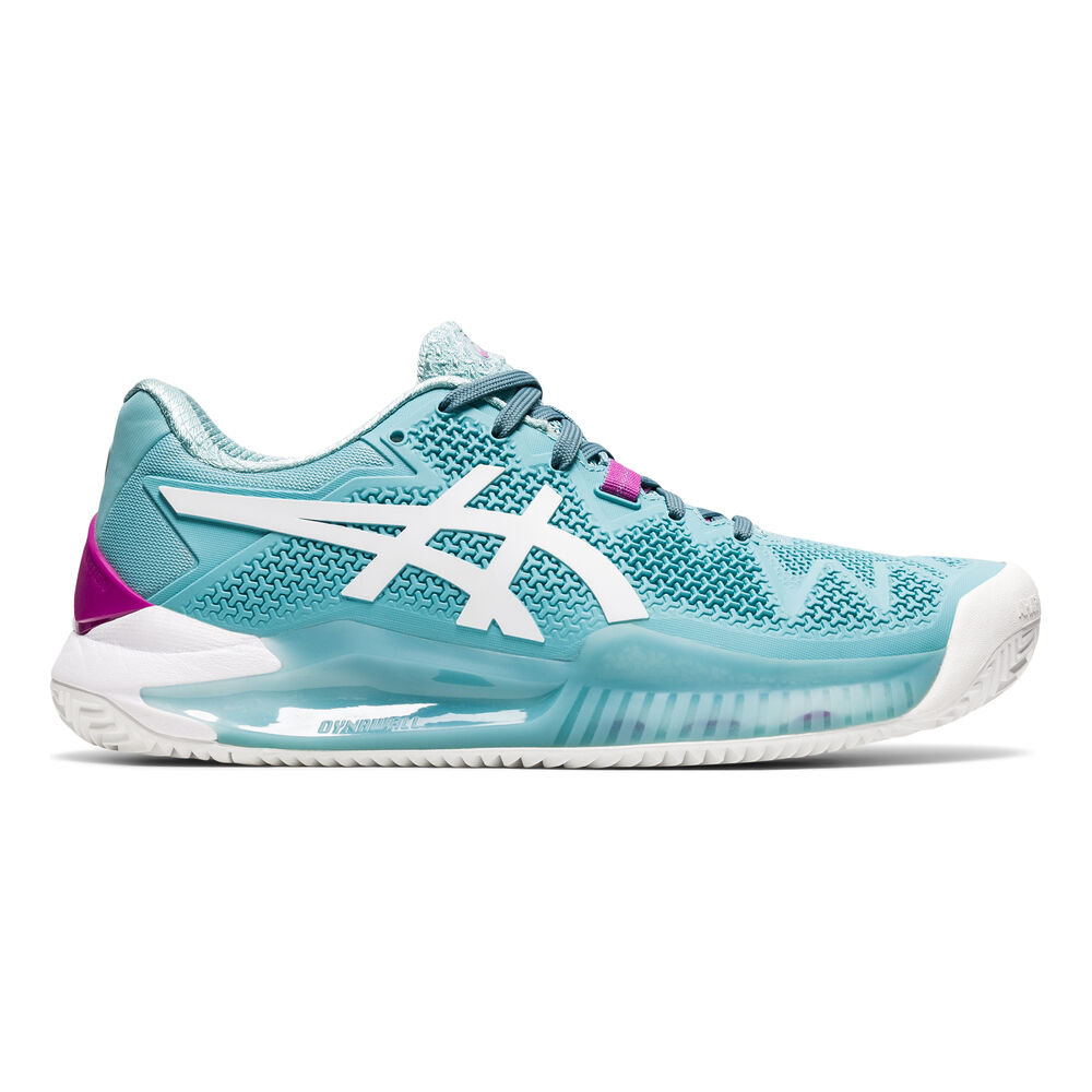 Asics Gel-Resolution 8 Clay Chaussure Terre Battue Femmes - Bleu , Blanc