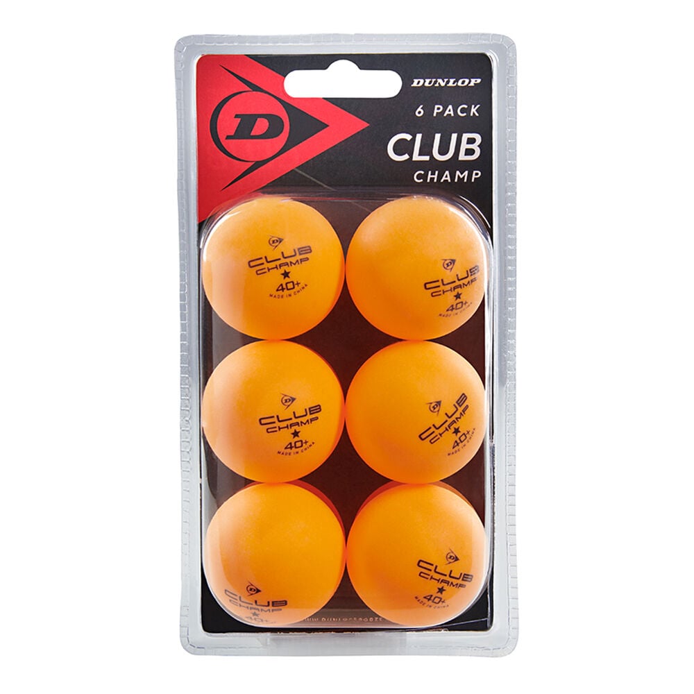 Dunlop Club Champ 6 Ball Blister Ensemble De Tennis De Table - Orange
