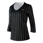 Vêtements Tennis-Point Tennis-Point Stripes Haut Manches Longues Edition Spéciale Femmes-Noir,Blanc