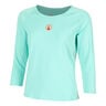 Wild Stripes Haut Manches Longues Femmes-Turquoise,Rouge