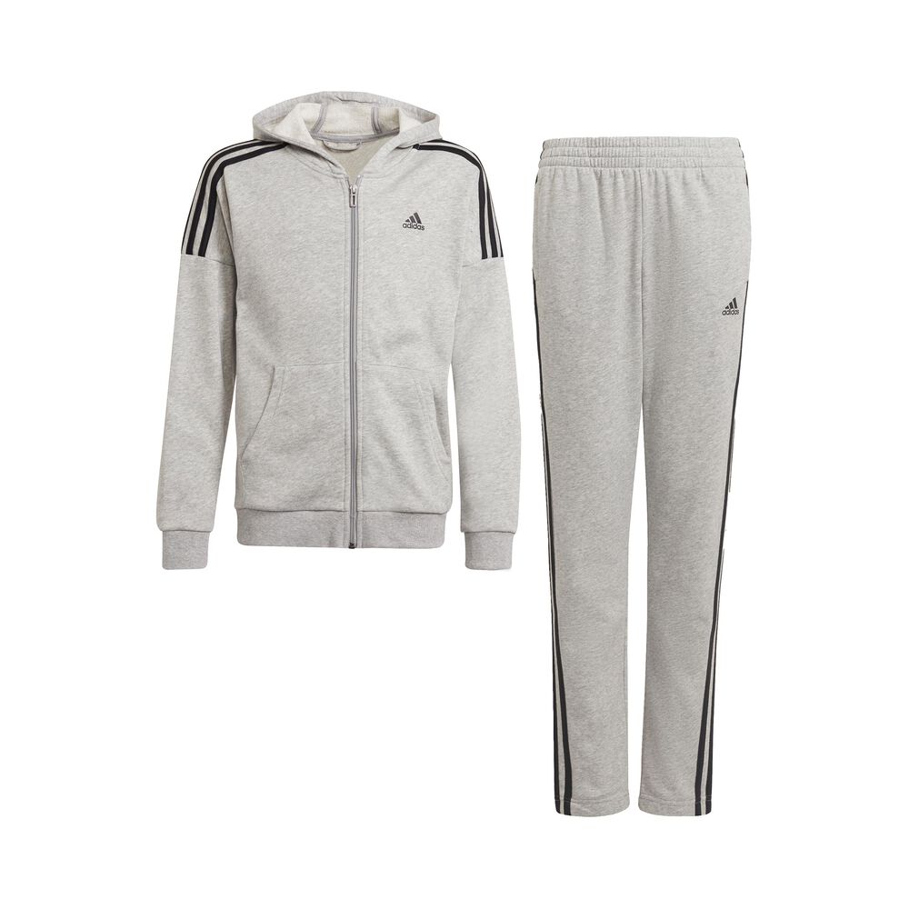 adidas Cotton Survêtement Garçons - Gris Clair , Noir