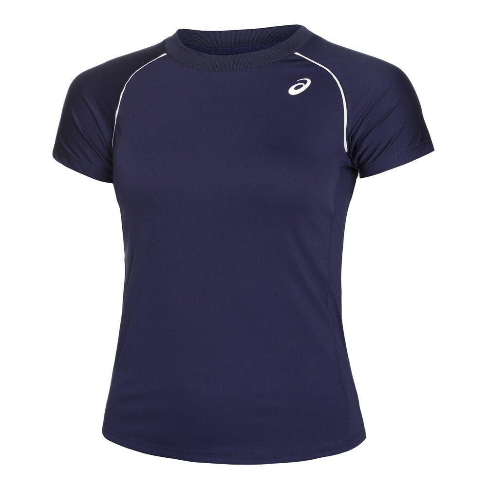 Asics Piping T-shirt Femmes - Bleu Foncé , Blanc