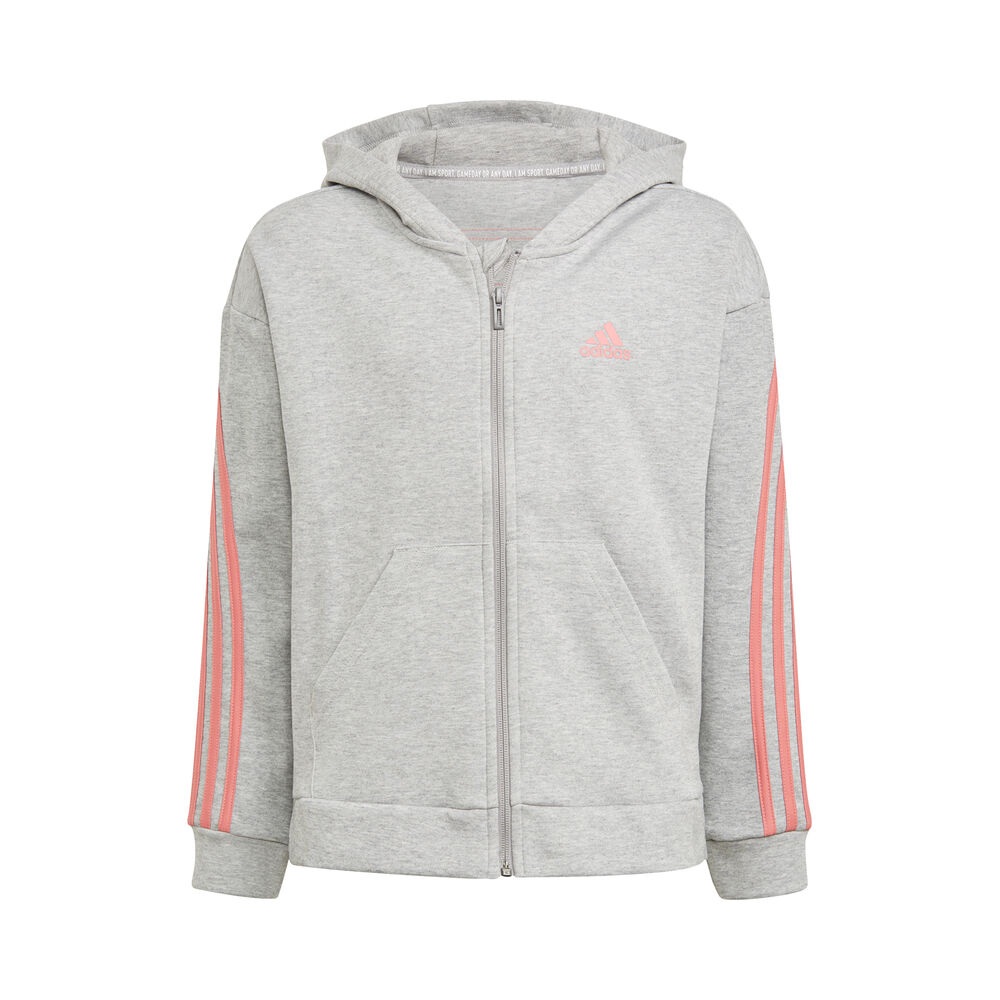 adidas 3-Stripes Gilet En Coton Filles - Gris Clair , Abricot