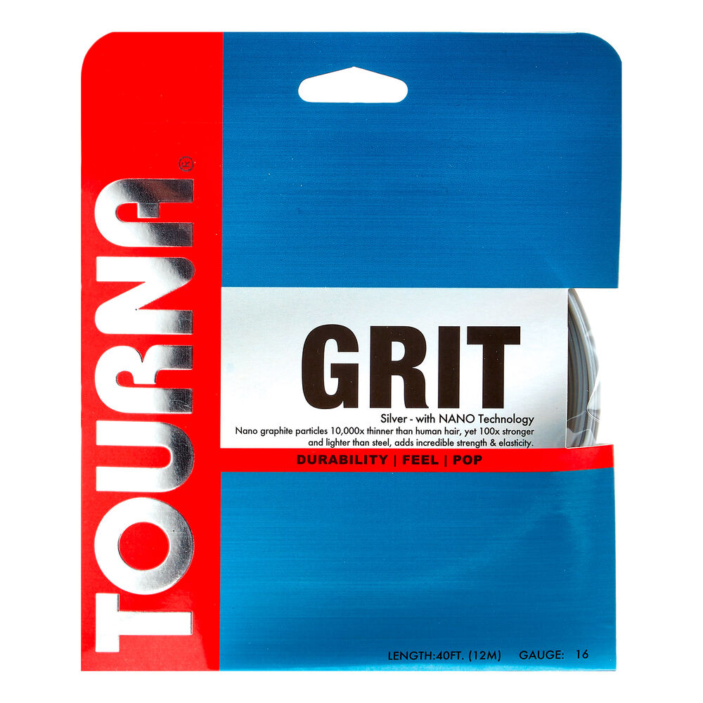 Tourna GRIT Cordage En Garniture 12m - Argent