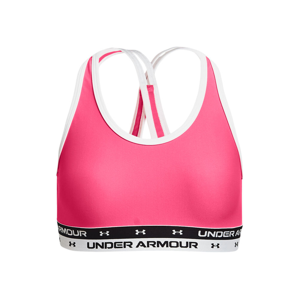 Under Armour Crossback Solid Soutien-gorge Sport Filles - Pink , Noir