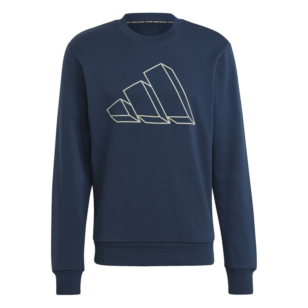 adidas Graphic Spor Must Haves Sweat-shirt Hommes - Bleu Foncé , Crème