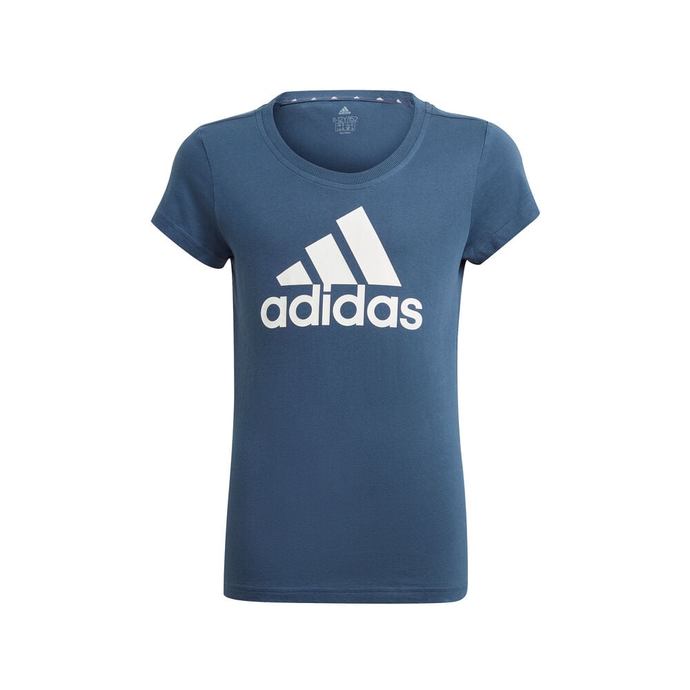 adidas Essentials Big Logo T-shirt Filles - Bleu , Blanc