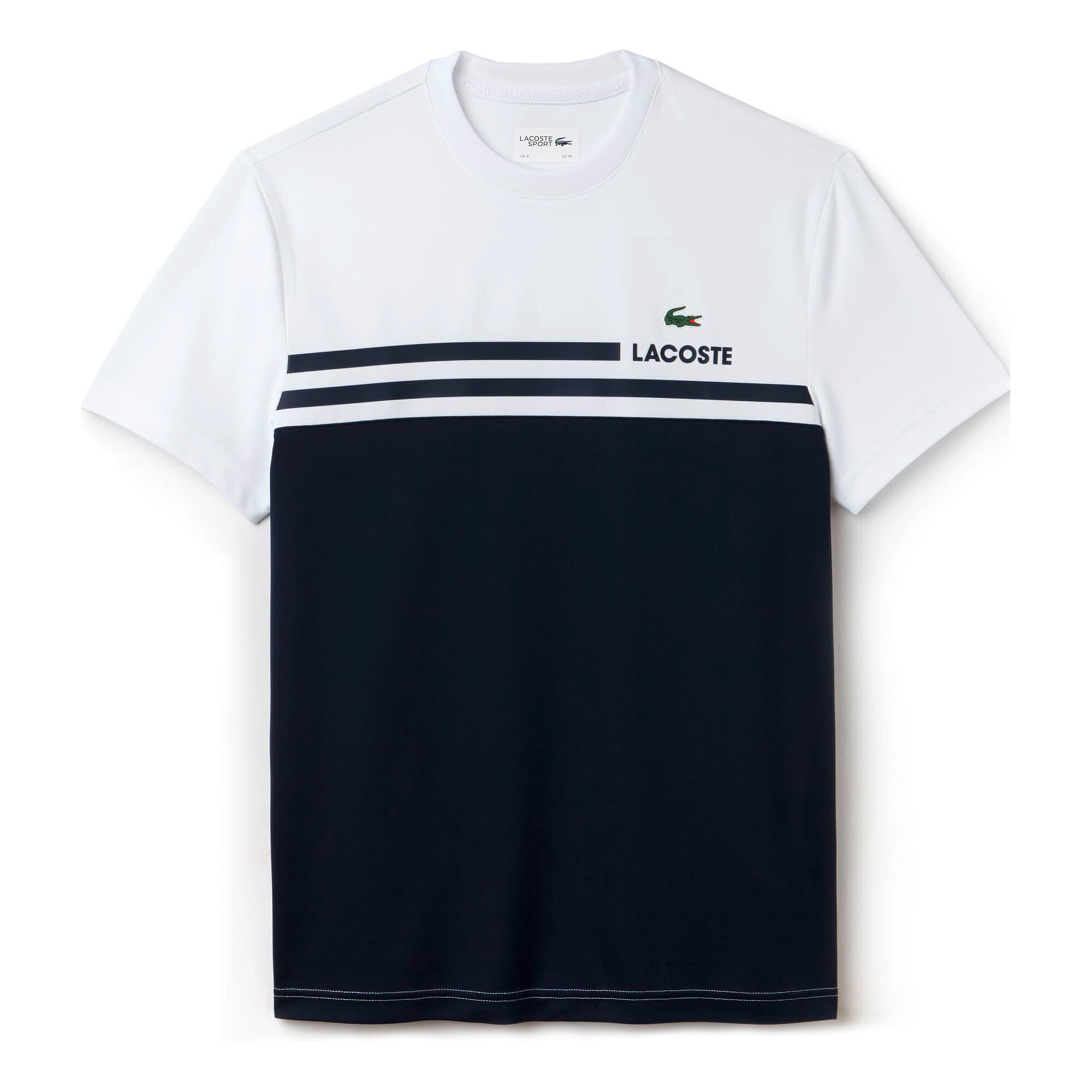Lacoste T-shirt Hommes - Blanc , Bleu Foncé acheter en ...