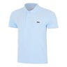 Ribbed Collar Polo Hommes - bleu clair, vert