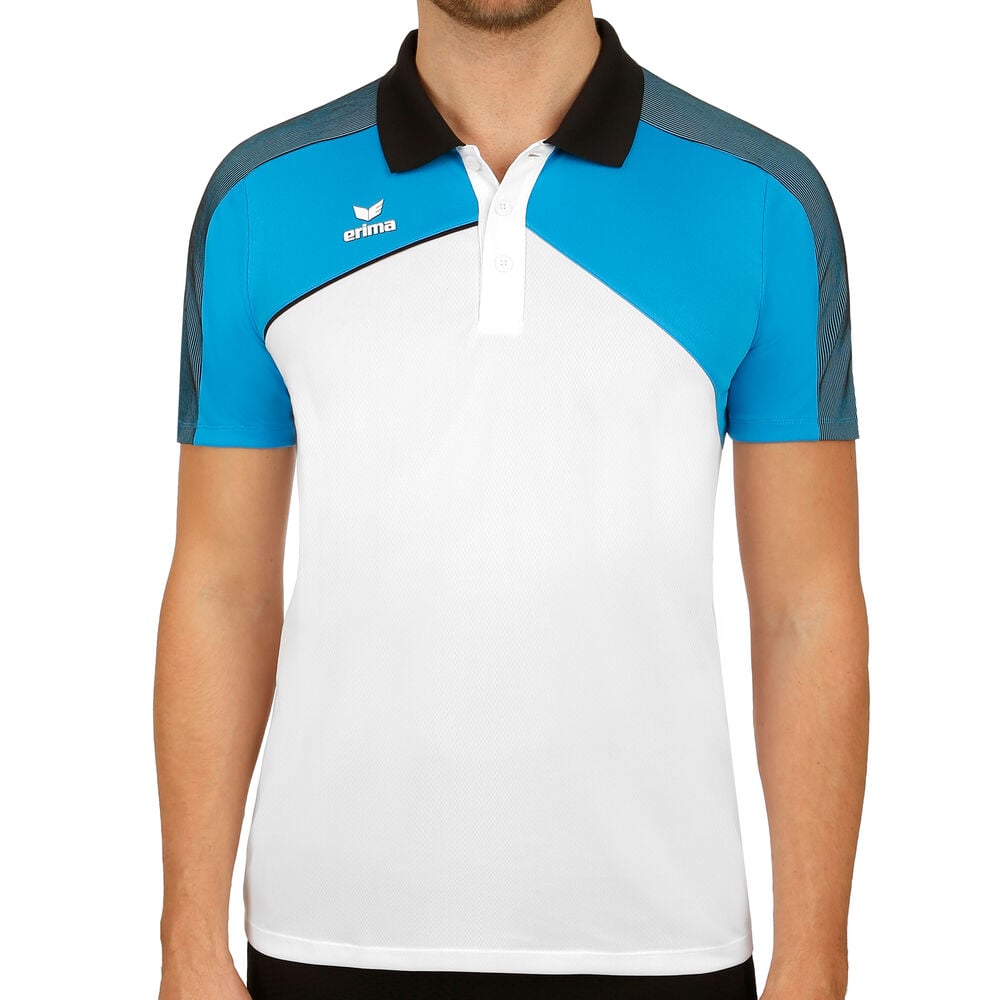 Erima Premium One 2.0 Polo Hommes - Blanc , Turquoise