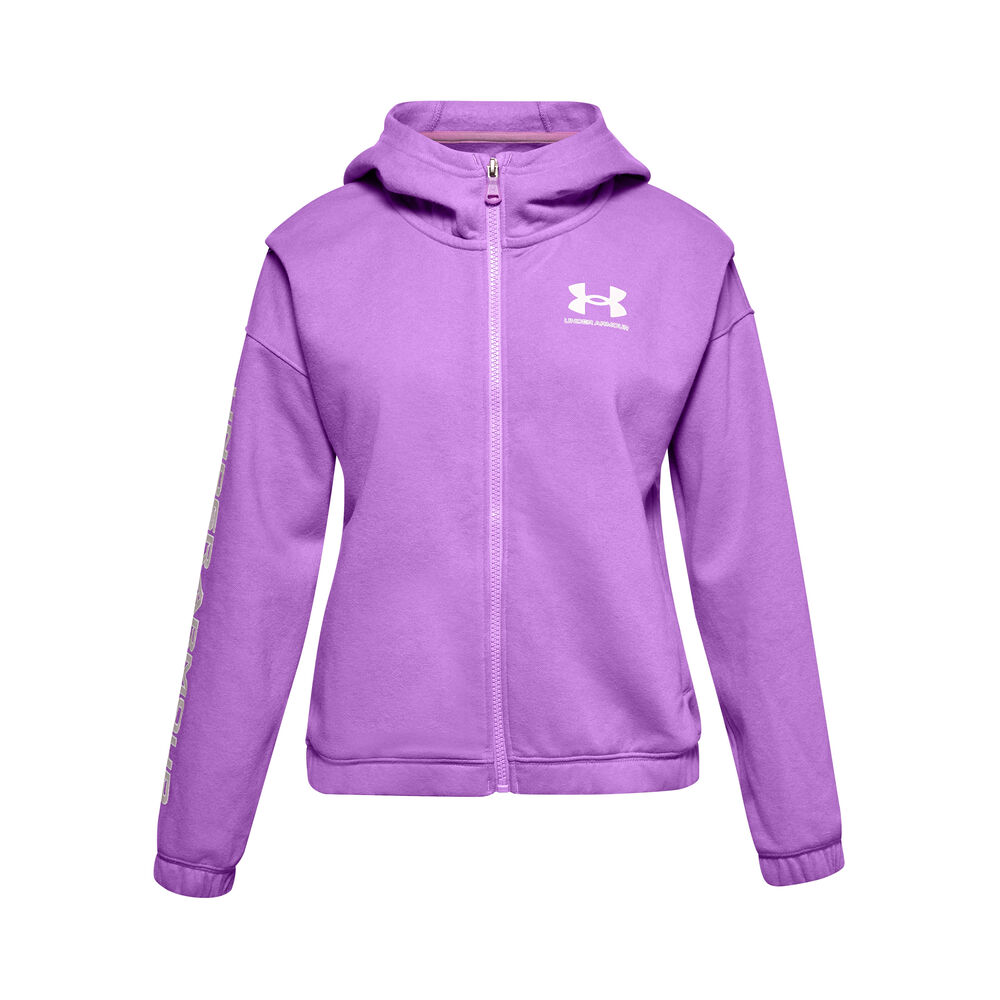 Under Armour Rival Gilet En Coton Filles - Violet , Blanc