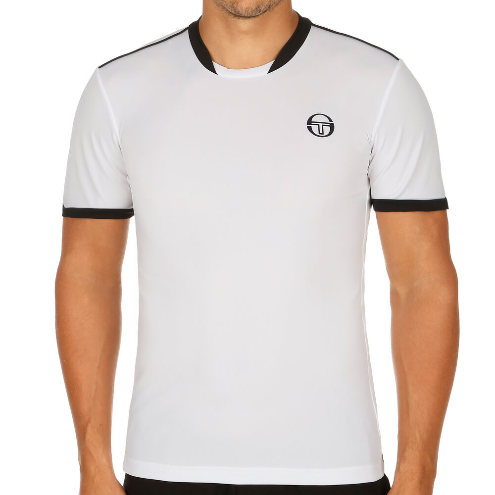 Sergio Tacchini Club Tech T-shirt Hommes - Blanc , Bleu Foncé
