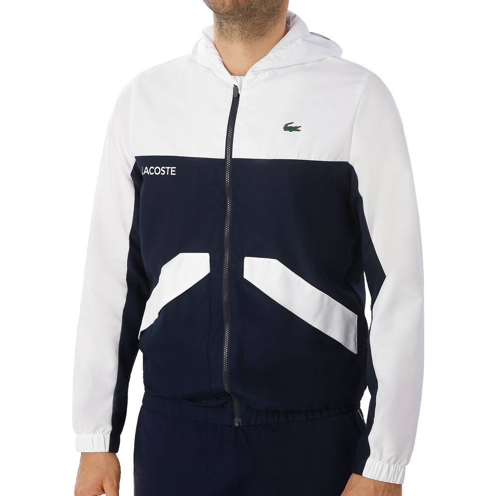 Lacoste Veste De Survêtement Hommes - Bleu Foncé , Blanc