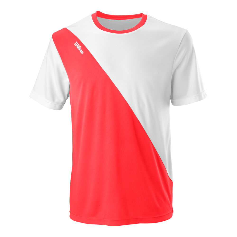 Wilson T-shirt Hommes - Corail , Blanc
