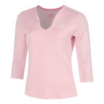 V&ecirc;tements de tennis BIDI BADU BIDI BADU Hey Laguna V-Neck Haut manches longues Femmes-vieux rose