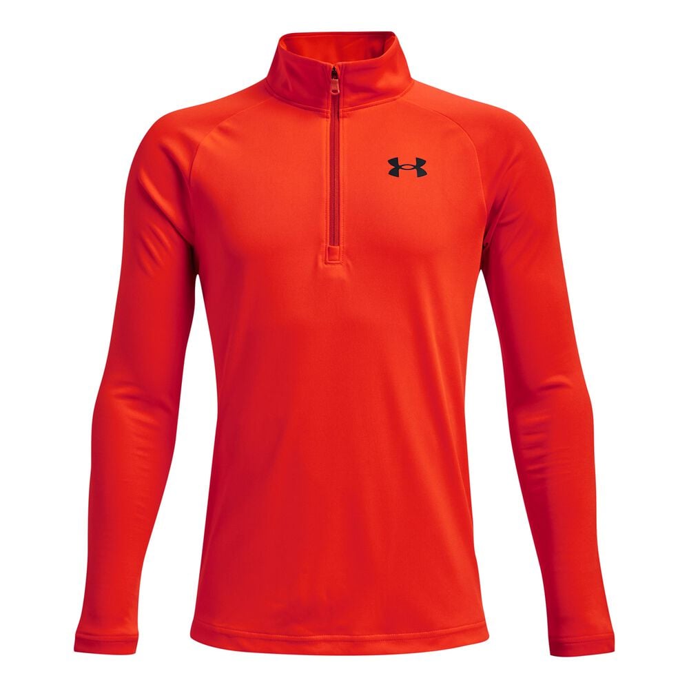 Under Armour Tech 2.0 1/2 Zip Haut Manches Longues Garçons - Rouge