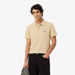 V&ecirc;tements Lacoste Lacoste Ribbed Collar Polo Polo Hommes - beige, blanc
