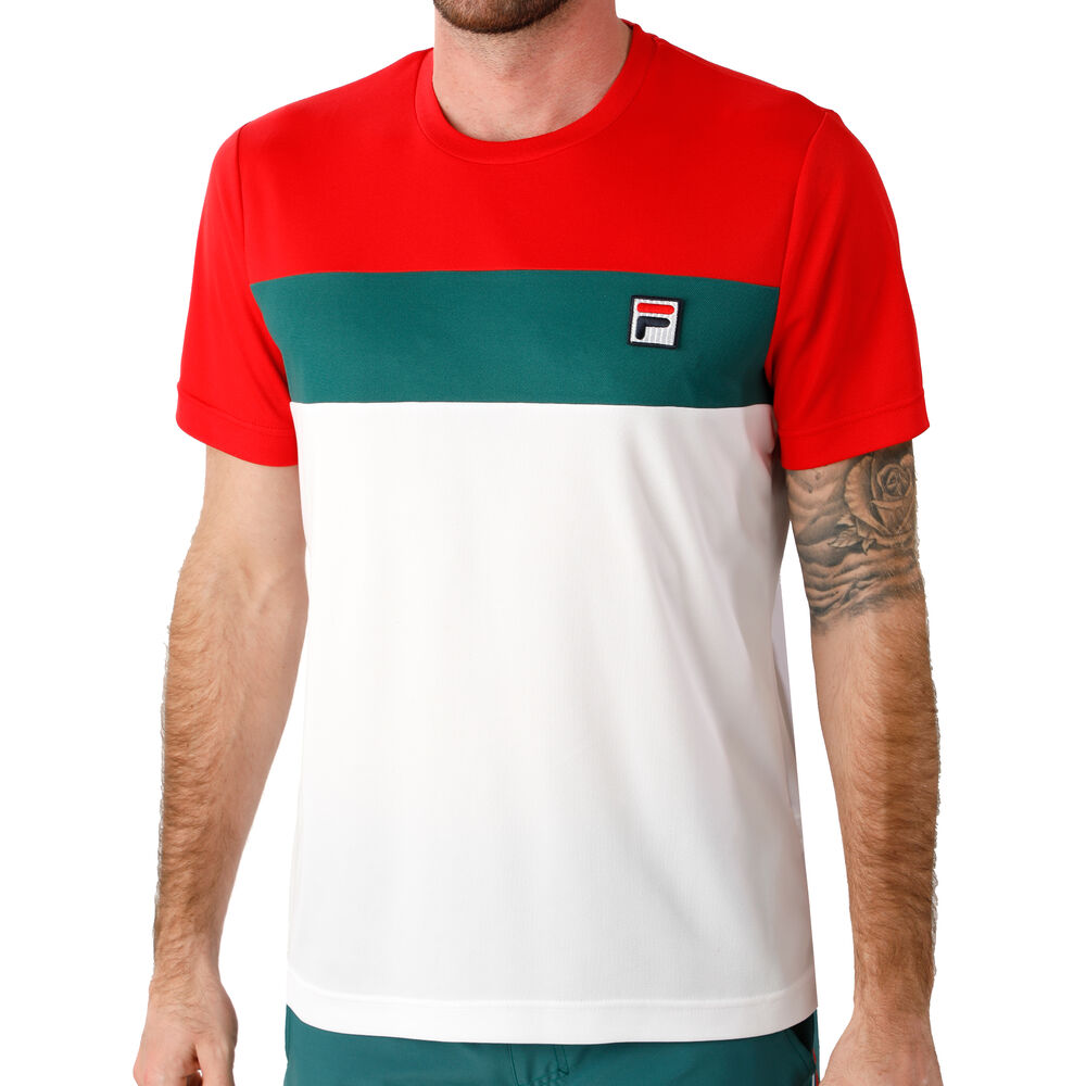 Fila Alex T-shirt Hommes - Blanc , Rouge