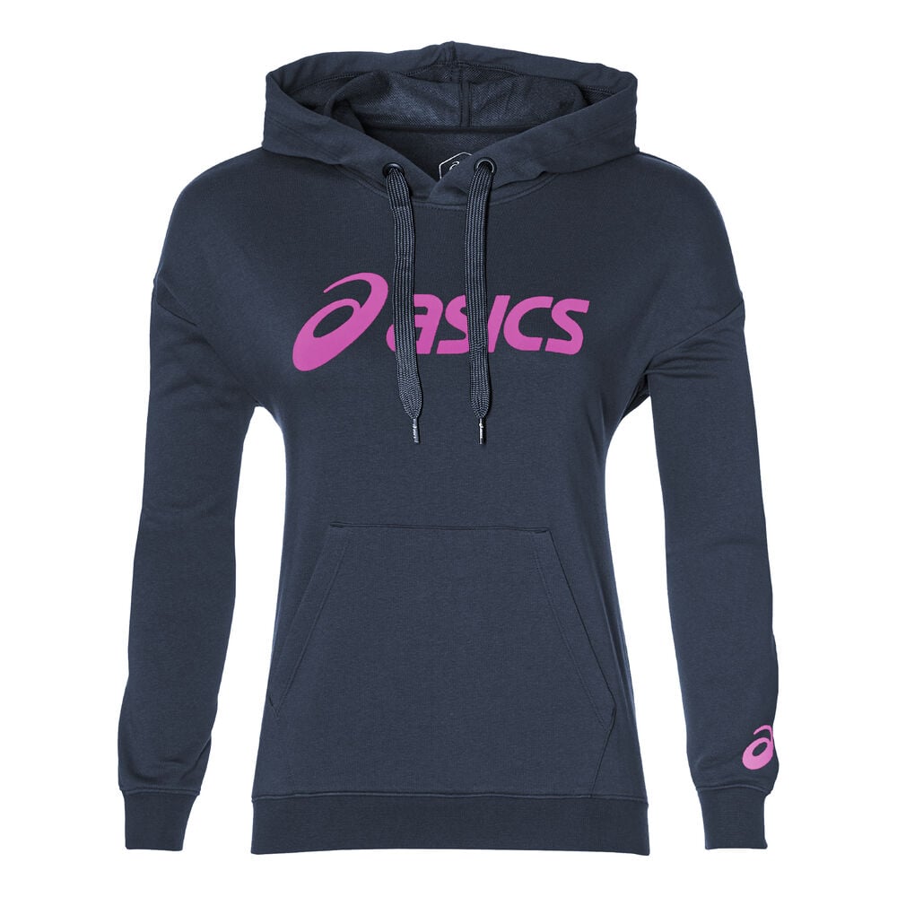 Asics Big Over The Head Sweat à Capuche Femmes - Bleu Foncé , Pink