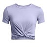 Motion Crossover Crop T-shirt Femmes-Violet