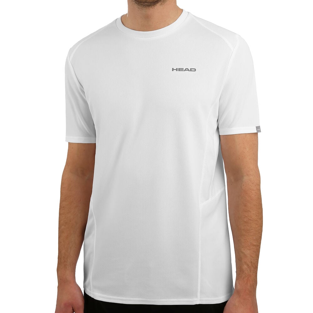 HEAD Club Tech T-shirt Hommes - Blanc , Argent