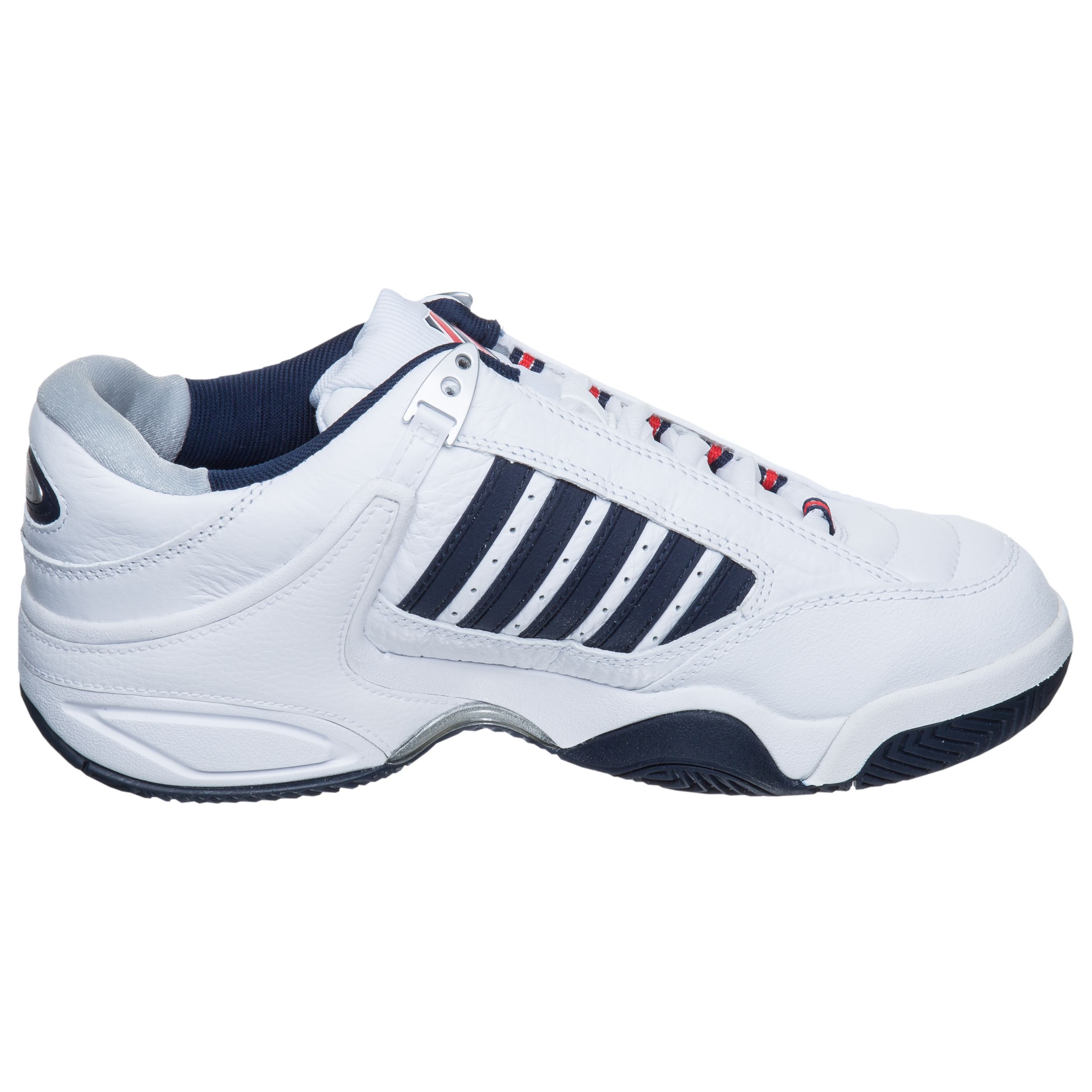K Swiss Defier RS Homme Blanc Classique En Cuir Bleu Tennis Baskets Chaussures UK 8-14 