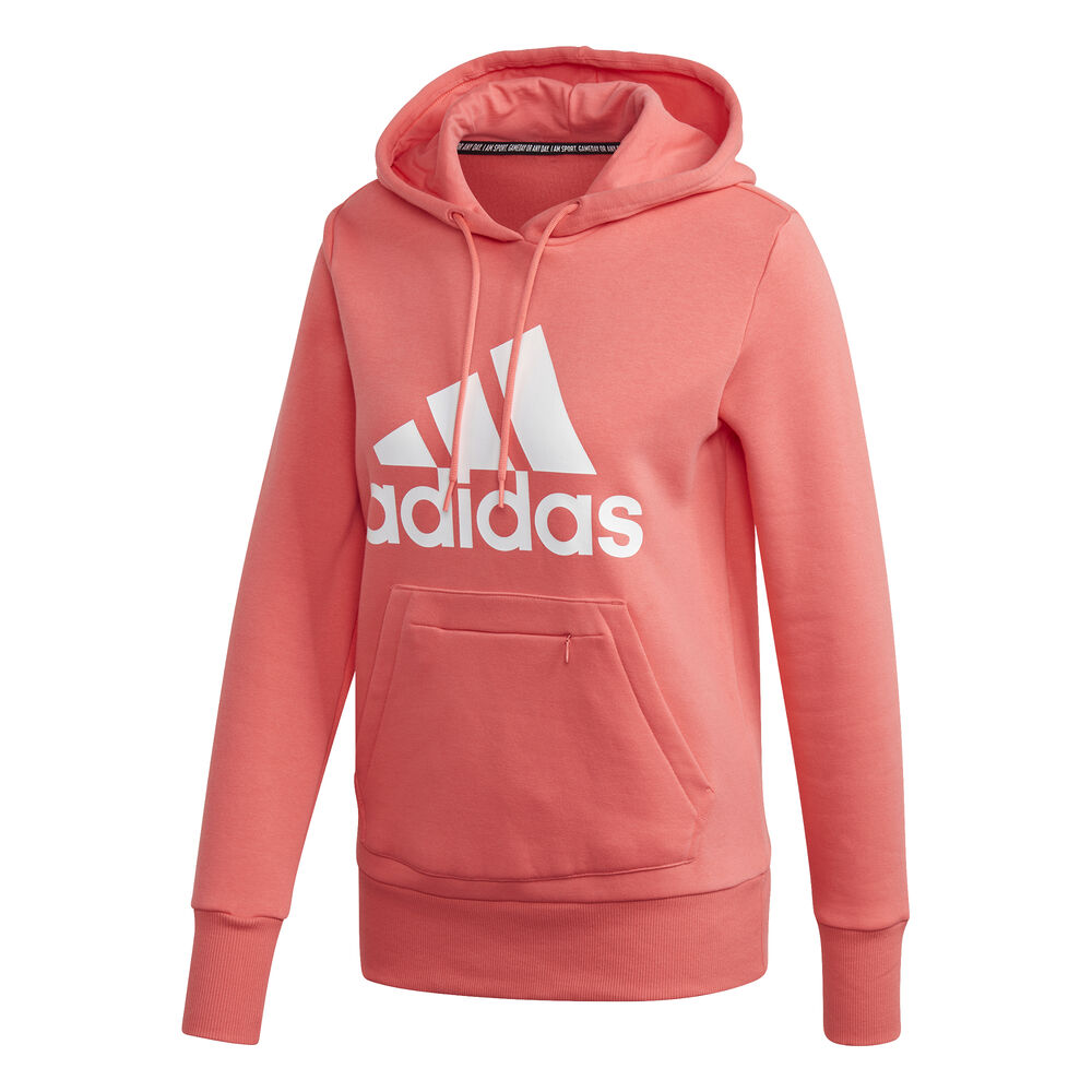 adidas Badge Of Sports Overhead Sweat à Capuche Femmes - Corail , Blanc