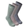 Everyday Plus Cushioned Chaussettes de sport Pack de 3 Unisex - vert olive, gris