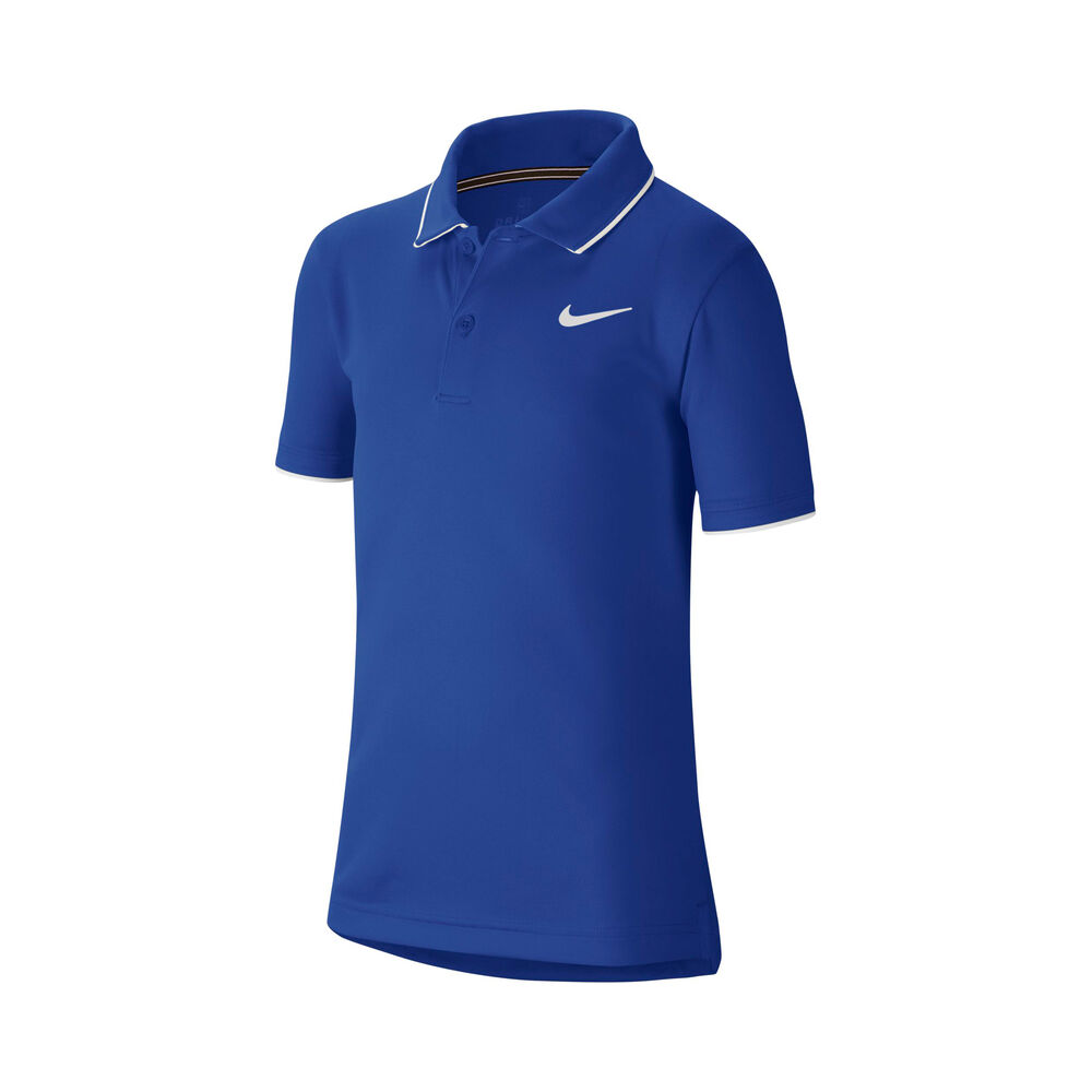 Nike Court Dri-Fit Polo Garçons - Bleu , Blanc
